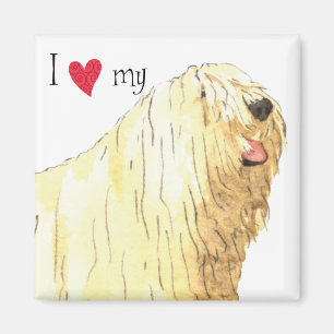 I Liebe mein Komondor Magnet