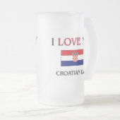 I Liebe mein kroatischer Vater Mattglas Bierglas (VorderseiteRechts)