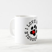 I Liebe mein Labradoodle Kaffeetasse (Vorderseite Links)