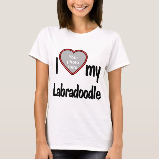 I Liebe Mein Labradoodle - Niedlicher Rahmen für d T-Shirt (Vorderseite)