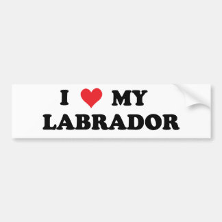 I Liebe mein Labrador Autoaufkleber