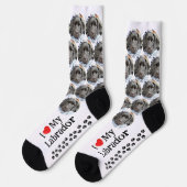 I Liebe Mein Labrador Black Lab Benutzerdefinierte Socken (Linkes Detail)