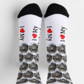 I Liebe Mein Labrador Black Lab Benutzerdefinierte Socken (Oben)