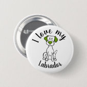I Liebe mein Labrador Button (Vorne & Hinten)