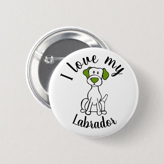 I Liebe mein Labrador Button (Vorne & Hinten)