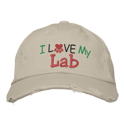 I Liebe MEIN Labrador ! durch SRF Bestickte Kappe (Vorderseite)