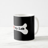 I Liebe mein Labrador - Hundeknochen Kaffeetasse (VorderseiteRechts)