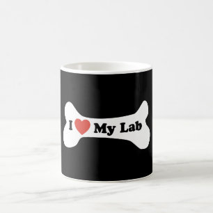 I Liebe mein Labrador - Hundeknochen Kaffeetasse