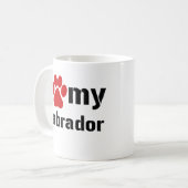 I Liebe mein Labrador Kaffeetasse (Vorderseite Links)