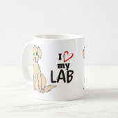 I Liebe mein Labrador-Labrador-Retriever Kaffeetasse (Vorderseite Links)