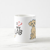I Liebe mein Labrador-Labrador-Retriever Kaffeetasse (Mittel)
