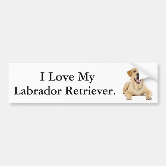 I Liebe mein Labrador-Retriever #2 Autoaufkleber (Vorne)