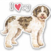 I Liebe mein Lagotto Romagnolo Vinyl Sticker (Vorderseite)