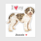 I Liebe mein Lagotto Romagnolo Vinyl Sticker (Blatt)