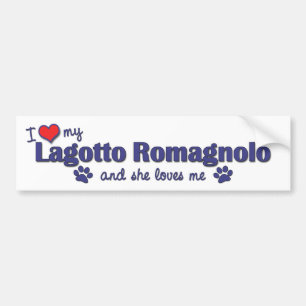 I Liebe mein Lagotto Romagnolo (weiblicher Hund) Autoaufkleber