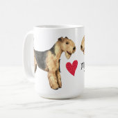 I Liebe mein Lakeland-Terrier Kaffeetasse (Vorderseite Links)