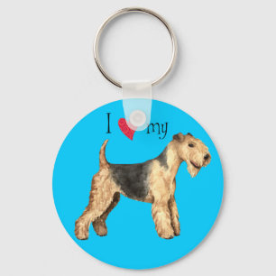 I Liebe mein Lakeland-Terrier Schlüsselanhänger