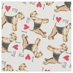 I Liebe mein Lakeland-Terrier Stoff
