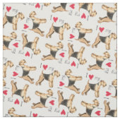 I Liebe mein Lakeland-Terrier Stoff (Muster)