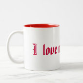 I Liebe mein Land Zweifarbige Tasse (Links)