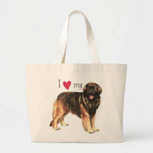 I Liebe mein Leonberger Jumbo Stoffbeutel