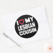 I LIEBE MEIN LESBIAN COUSIN - -.pnng Runder Aufkleber (Umschlag)