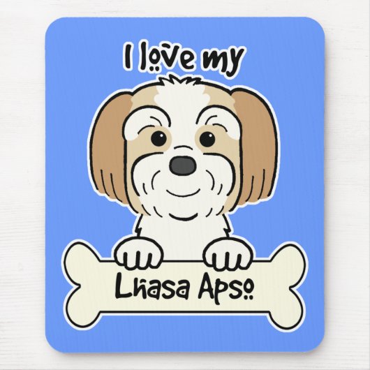 I Liebe mein Lhasa Apso Mousepad (Vorne)