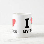 I Liebe mein LKW Kaffeetasse (Mittel)