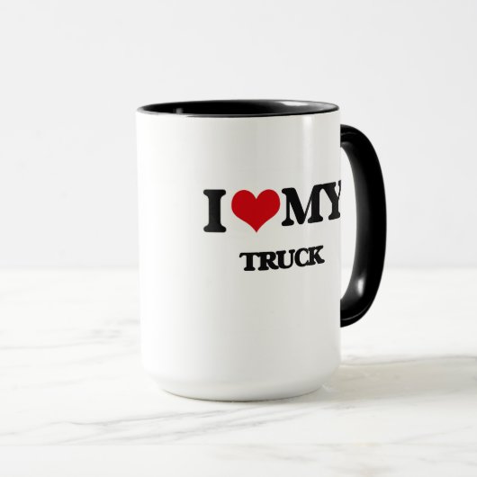 I Liebe mein LKW Tasse (VorderseiteRechts)
