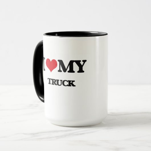 I Liebe mein LKW Tasse (Vorderseite Links)