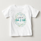 I Liebe mein Lola u. Lolo Wreath Baby T-shirt (Vorderseite)
