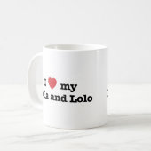 I Liebe mein Lola und Lolo Kaffeetasse (Vorderseite Links)
