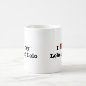 I Liebe mein Lola und Lolo Kaffeetasse (Mittel)