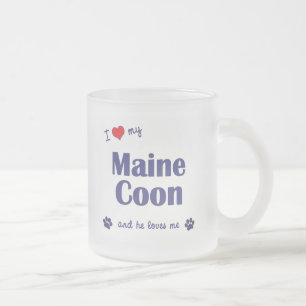 I Liebe mein Maine-Waschbär (männliche Katze) Mattglastasse