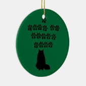 I Liebe mein Maine-Waschbär--Schwarzer Text Keramik Ornament (Rechts)