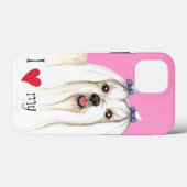 I Liebe mein Maltesisch Case-Mate iPhone Hülle (Rückseite (Horizontal))