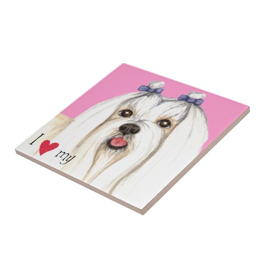 I Liebe mein Maltesisch Fliese (Seite)