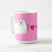 I Liebe mein Maltesisch Kaffeetasse (Vorderseite Links)