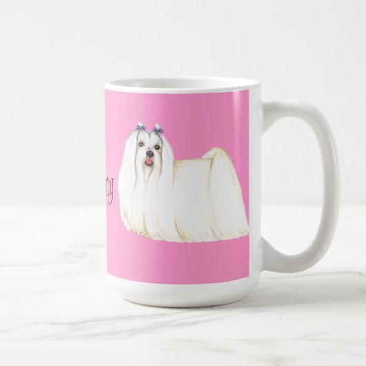 I Liebe mein Maltesisch Kaffeetasse (Rechts)