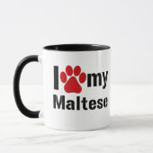 I Liebe mein maltesisches Tasse (Links)