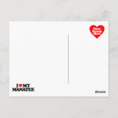 I LIEBE MEIN MANATEE POSTKARTE (Rückseite)