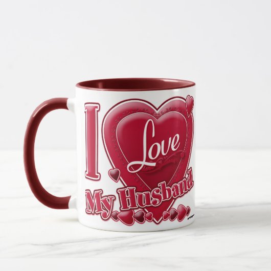 I Liebe Mein Mann rot - Herz Tasse (Links)