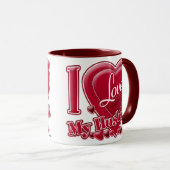 I Liebe Mein Mann rot - Herz Tasse (VorderseiteRechts)