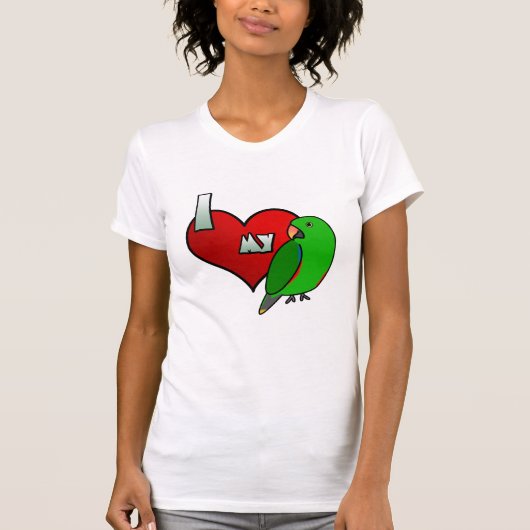 I Liebe mein männliches Vosmaeri Eclectus T-Shirt (Vorderseite)