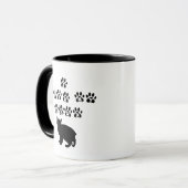I Liebe mein Manx--Schwarzer Text Tasse (Vorderseite Links)
