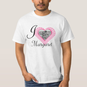 I Liebe mein Margaret-Freundinschablonen-Foto T-Shirt