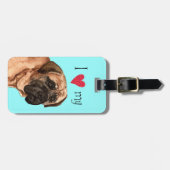 I Liebe mein Mastiff Gepäckanhänger (Vorderseite horizontal)
