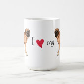 I Liebe mein Mastiff Kaffeetasse (Mittel)