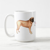 I Liebe mein Mastiff Kaffeetasse (Links)