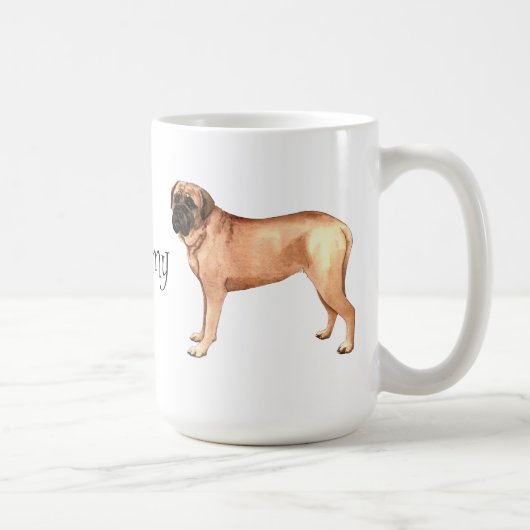 I Liebe mein Mastiff Kaffeetasse (Rechts)